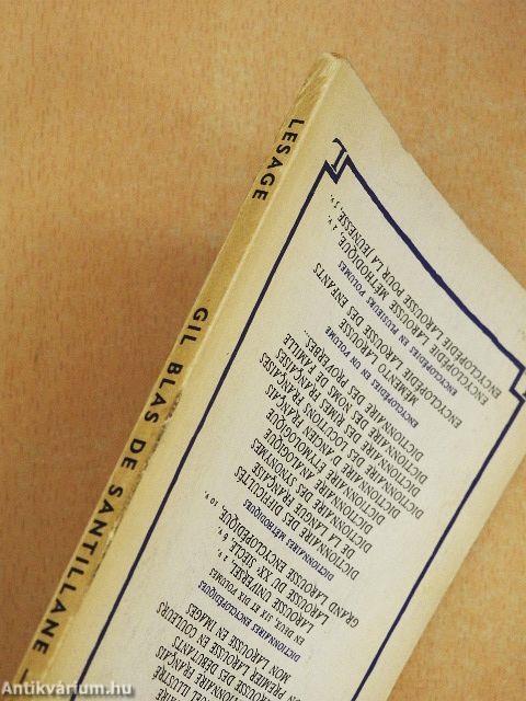 Histoire de Gil Blas de Santillane extraits I-II.