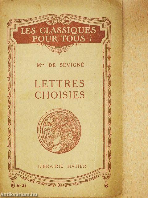 Lettres Choisies de Madame de Sévigné