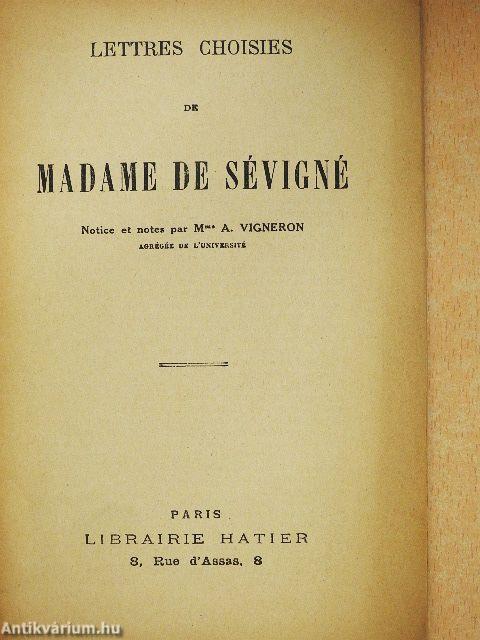 Lettres Choisies de Madame de Sévigné