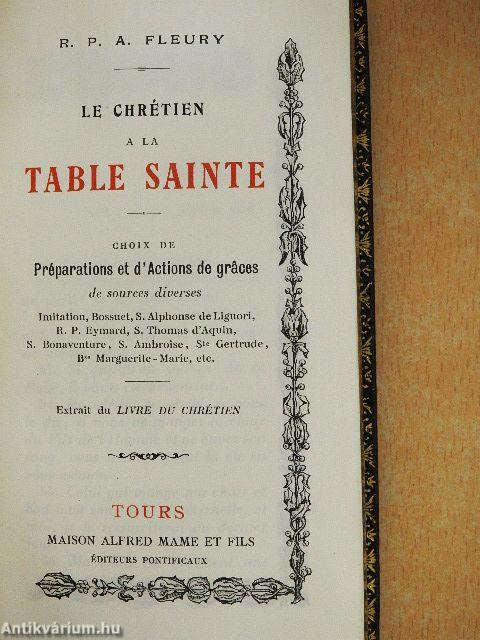Le Chrétien a la Table Sainte