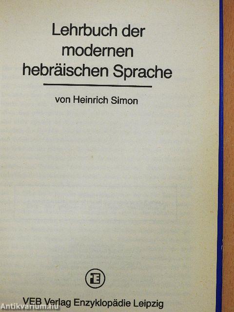 Lehrbuch der modernen hebräischen Sprache