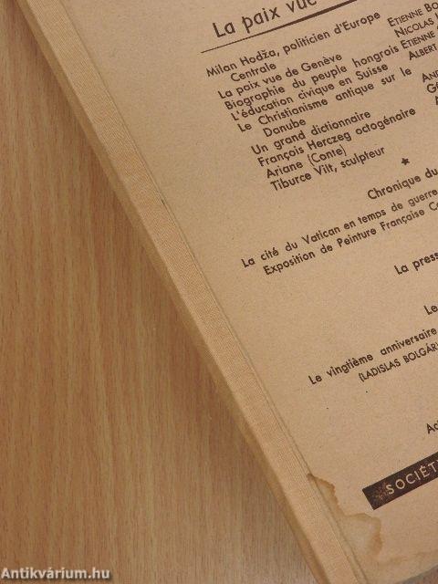 Nouvelle Revue de Hongrie Novembre 1943