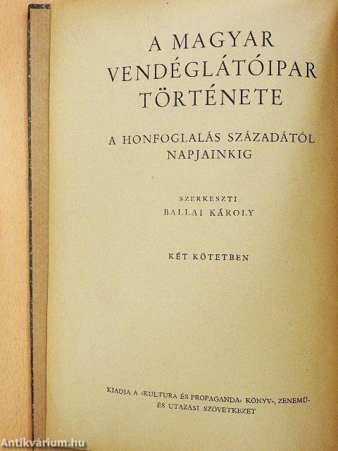 A magyar vendéglátóipar története I.