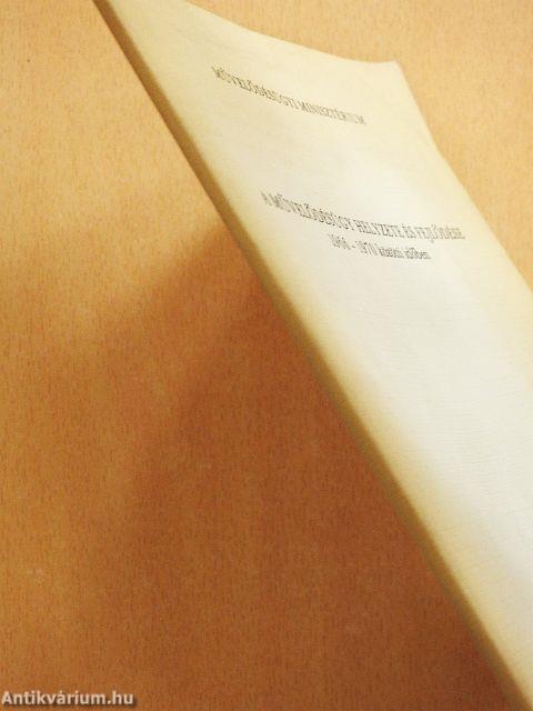 A művelődésügy helyzete és fejlődése