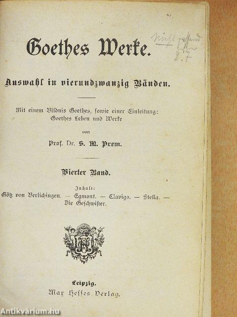 Goethes Werke 4-7. (gótbetűs)
