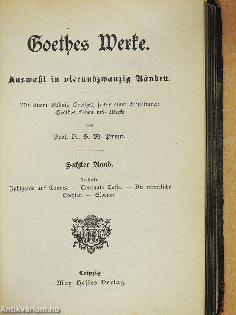 Goethes Werke 4-7. (gótbetűs)
