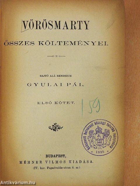 Vörösmarty összes költeményei I. (töredék)