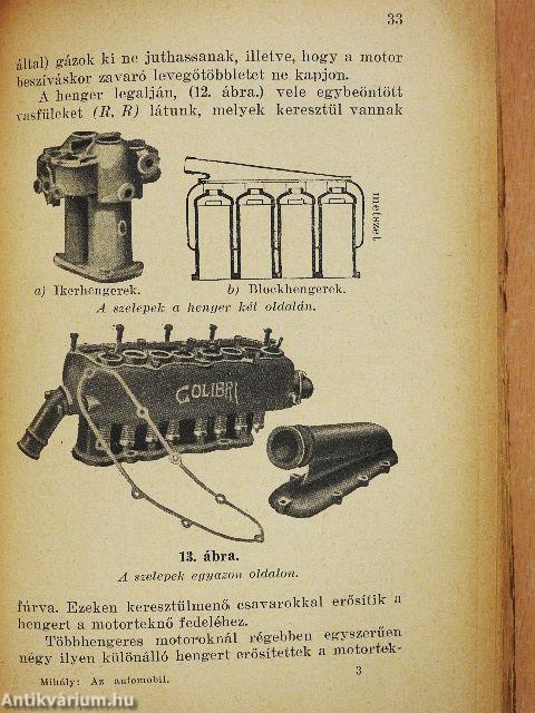 Az automobil, teherautó, motorkerékpár