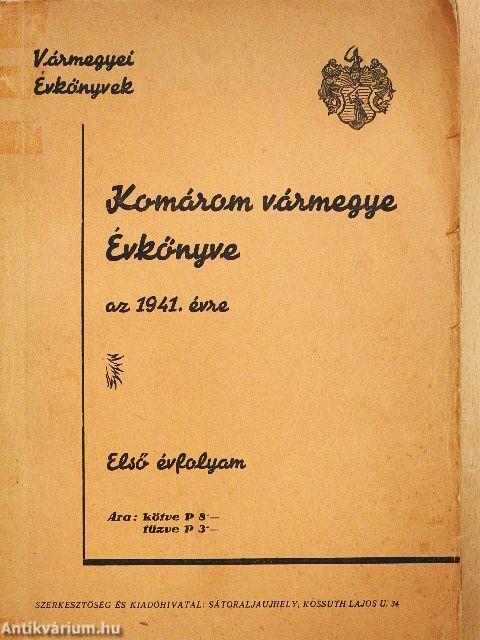 Komárom vármegye Évkönyve az 1941. évre