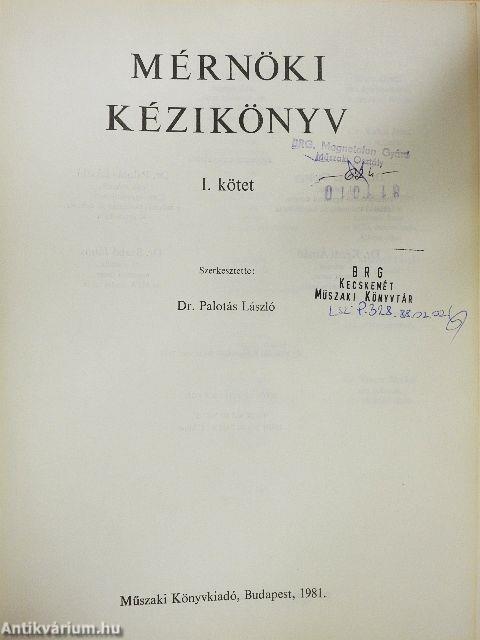 Mérnöki kézikönyv 1.