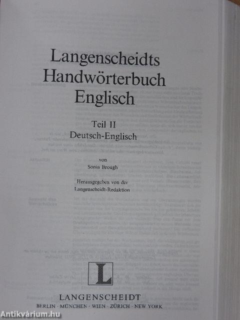 Langenscheidts Handwörterbuch Englisch