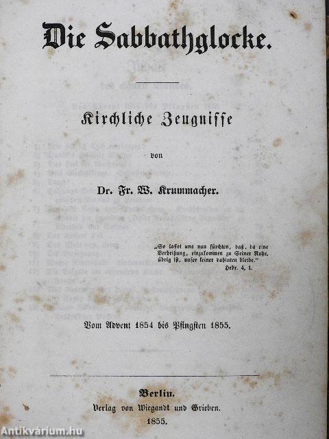 Die Sabbathglocke VIII-IX. (gótbetűs)
