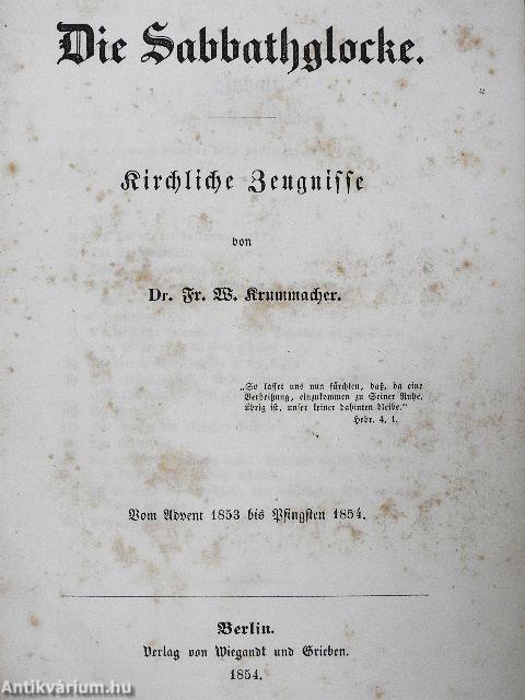 Die Sabbathglocke VI-VII. (gótbetűs)