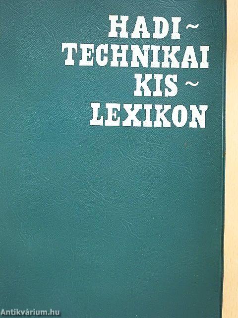 Haditechnikai kislexikon