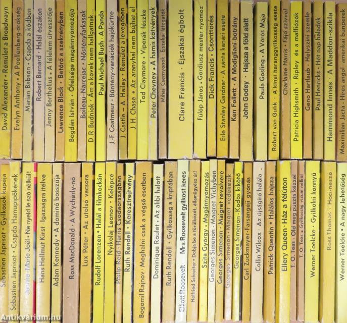 "60 kötet az Albatrosz könyvek sorozatból (nem teljes sorozat)"