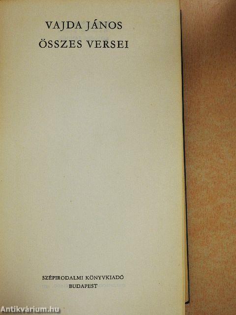 Vajda János összes versei