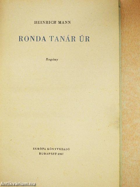Ronda tanár úr