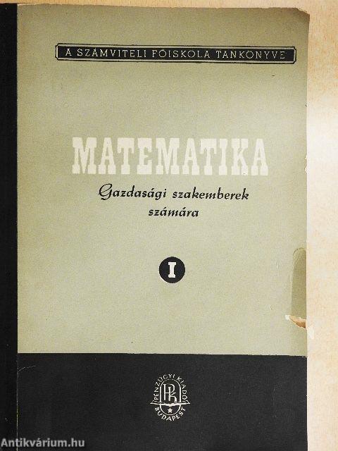Matematika I.