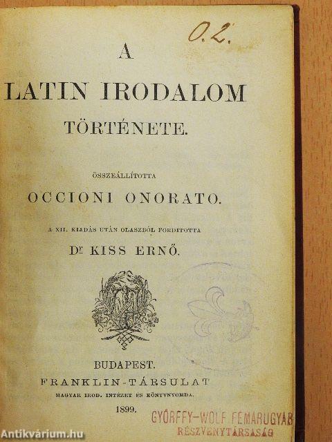 A latin irodalom története
