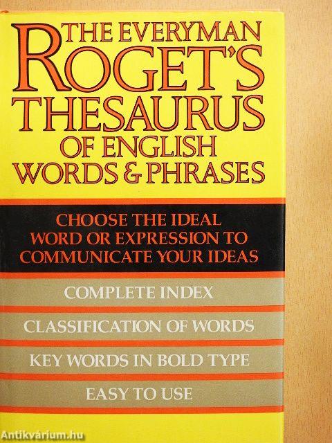 Roget's Thesaurus of English Words and Phrases