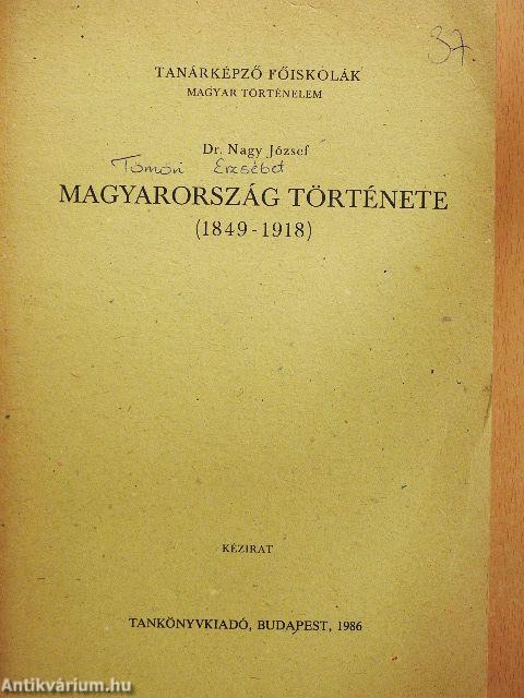 Magyarország története 1849-1918