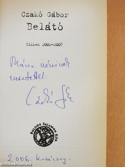 Belátó (dedikált példány)