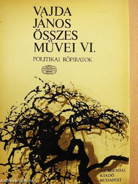 Vajda János összes művei VI.
