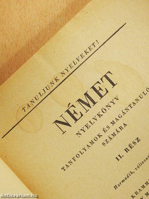 Német nyelvkönyv haladók számára