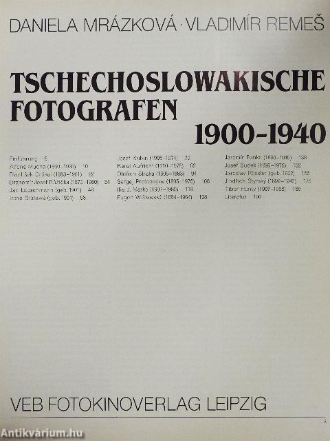 Tschechoslowakische Fotografen 1900-1940