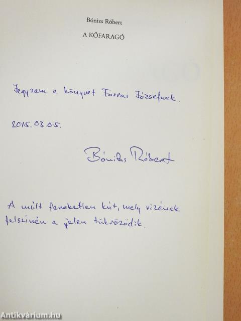 A kőfaragó (dedikált példány)