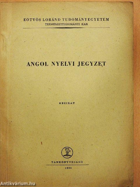 Angol nyelvi jegyzet