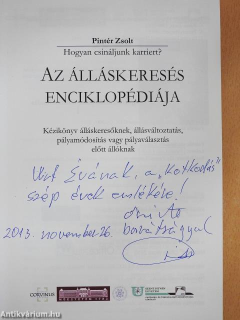 Az álláskeresés enciklopédiája (dedikált példány)