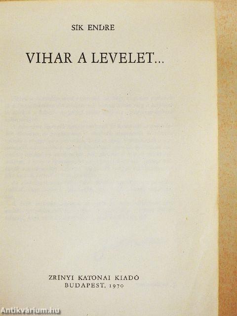 Vihar a levelet...