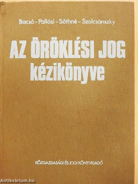 Az öröklési jog kézikönyve