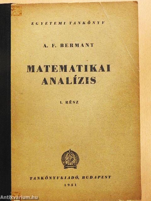 Matematikai analízis I.