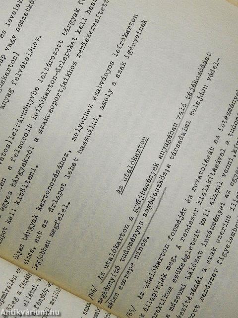 A múzeumokra vonatkozó jogszabályok és szabályzatok kézikönyve