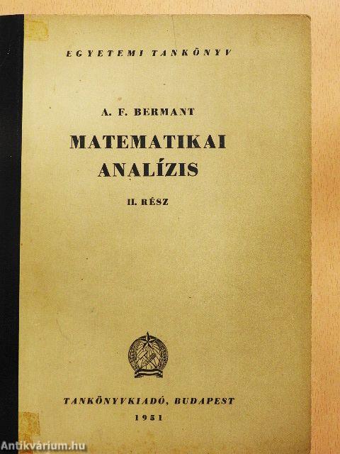 Matematikai analízis II.