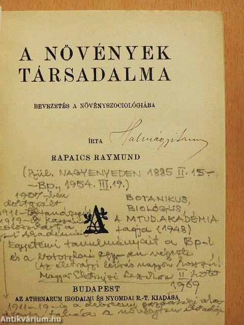 A növények társadalma