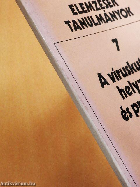 A víruskutatás helyzete és problémái