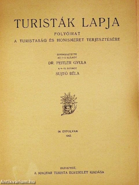 Turisták Lapja 1942. januárius-december