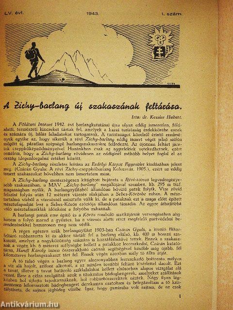Turisták Lapja 1943. (nem teljes évfolyam)