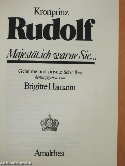 Majestät, ich warne Sie...(dedikált példány)