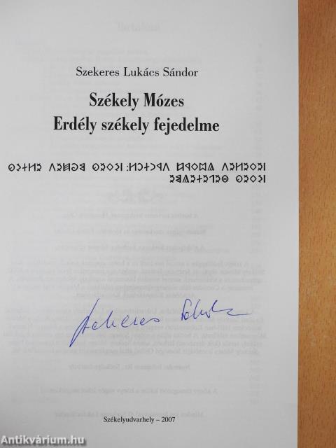 Székely Mózes (aláírt példány)