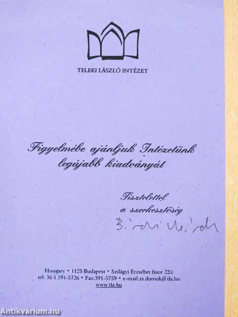 Integrációs stratégiák a magyar kisebbségek történetében (aláírt példány)