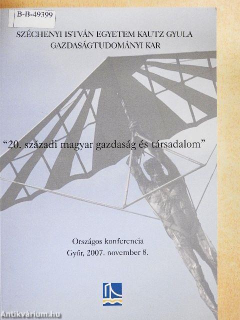 "20. századi magyar gazdaság és társadalom"