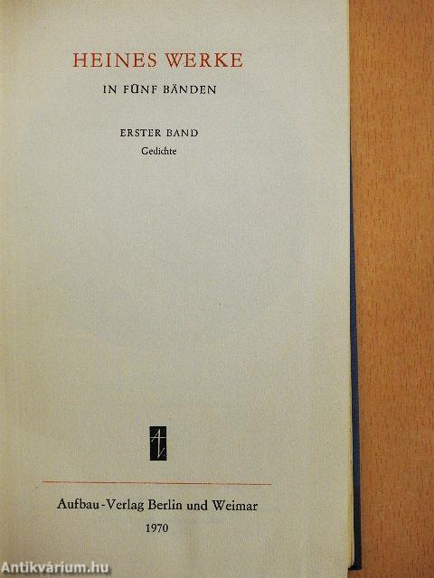 Heines Werke in fünf Bänden 1-5.