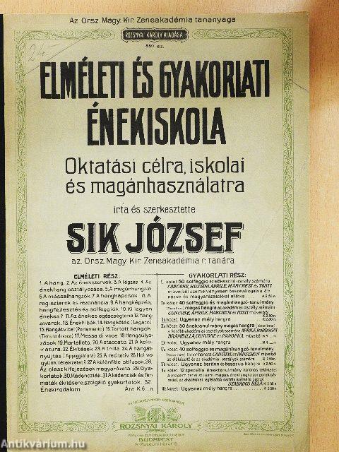 Elméleti és gyakorlati énekiskola II/b.