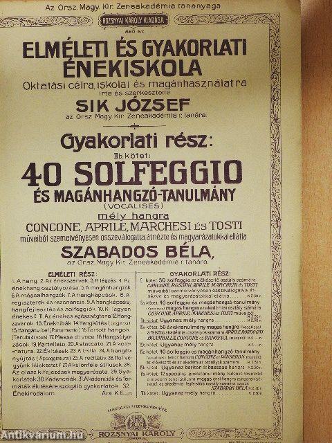 Elméleti és gyakorlati énekiskola II/b.