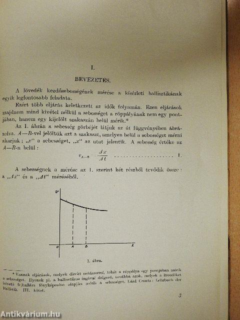 Lövedék-sebességmérés elektromos eljárásai