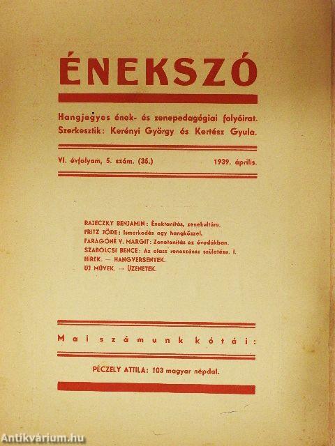 Énekszó 1939. április
